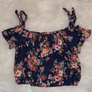 *SOLD* Polly & Esther Off Shoulder Crop Top
